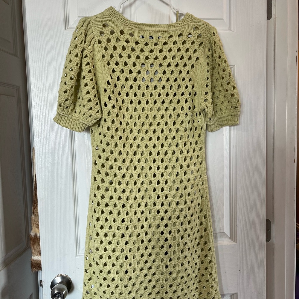 Women’s Light Green Knit Dress - Picture 3 of 7